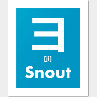 Snout Chinese Character (Radical 58) Posters and Art